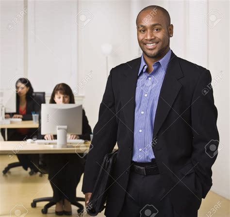 young businessman  standing   office