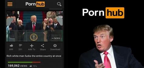 Pornhub Airs Trump’s Inauguration Video Says Rich White Man Fucks The