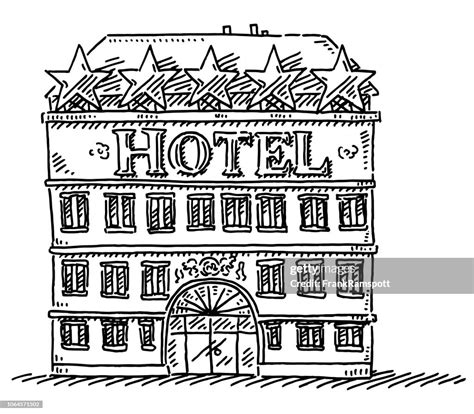 hotel building drawing high res vector graphic getty images