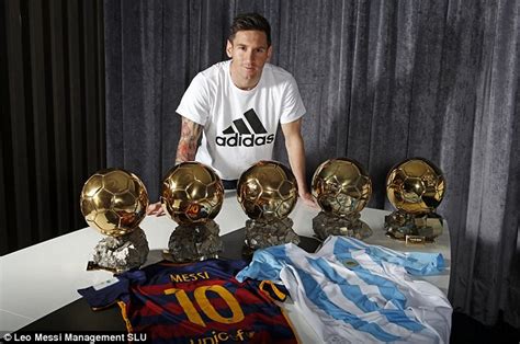 Ballon Dor Winner Lionel Messi Presented With Unique Adidas Platinum