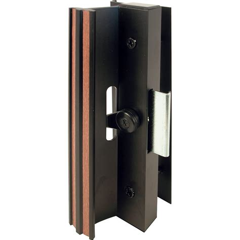 sliding glass door handle set clamp style surface mount aluminum black  set walmartcom