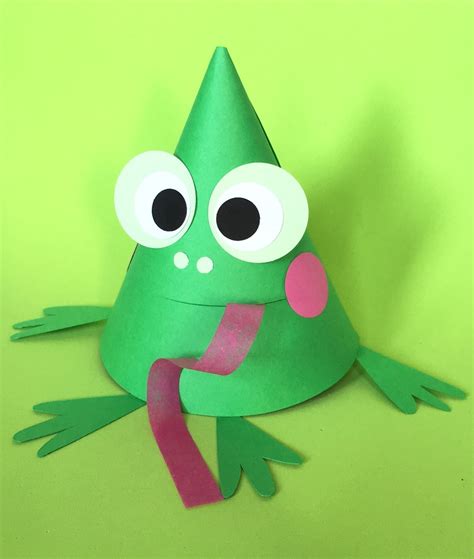 cone shaped frog     paper model papercraft  cut