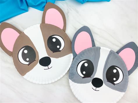 paper plate dog craft  kids  template