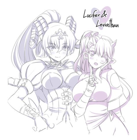 leviathan and lucifer the seven deadly sins drawn by