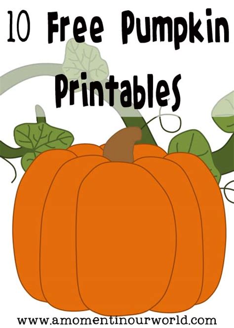 pumpkin printables simple living creative learning