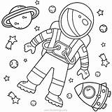 Coloring Astronaut Xcolorings Planets Astronauts sketch template