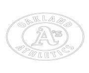 oakland athletics logo mlb baseball sport coloring pages printable