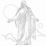 Jesus Coloring Pages Printable Kids Ascension Water sketch template
