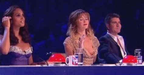 Britain S Got Talent Amanda Holden Suffers Nip Slip Wardrobe