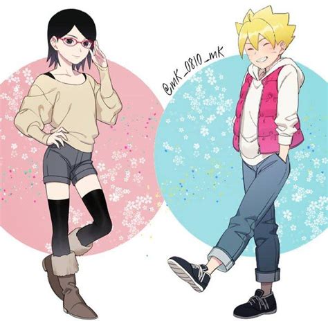 Borusara Boruto X Sarada Sarada Uchiha Garotos Anime