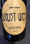 Image result for August West Syrah Rosella's. Size: 125 x 185. Source: www.cellartracker.com