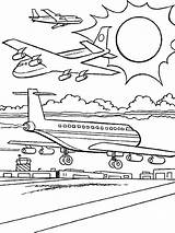 Landing Airplane Coloringpage sketch template