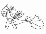 Skystar Scribblefun Coloring4free Fluttershy Ponies Mane Equestria Pinkie sketch template