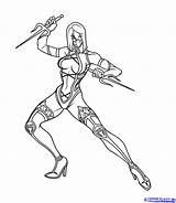 Mortal Kombat Desenhar Cousin Pocahontas Mileena Designlooter Superheroes sketch template
