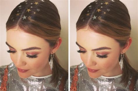 this lucy hale hair tattoo is perfect for the holidays