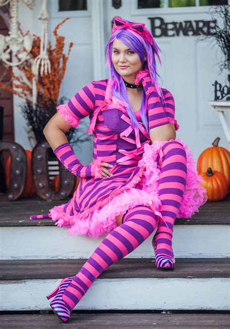 plus size sexy striped wonderland cat costume plus alice in