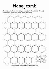 Honeycomb Plaster Puzzle Kolorowanka Miodu Bumble sketch template