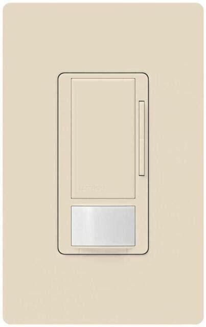 lutron ms  la maestro  elec fballastled dimmer sensor light almond ebay