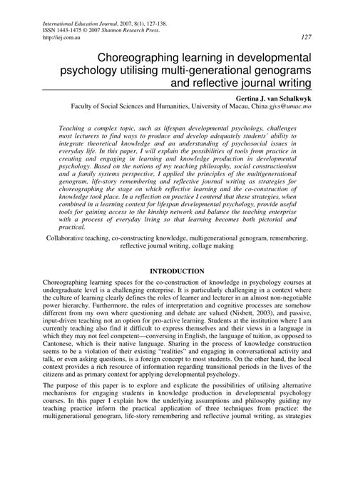 introduction  psychology reflective essay