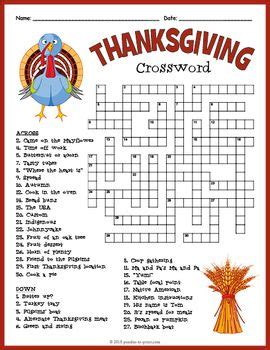 thanksgiving crossword puzzle  puzzles  print teachers pay