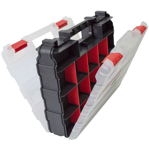 compartment professional tool organiser case box storage double sided  ebay