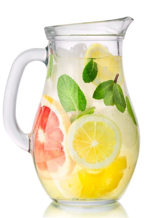 graoefruit mint lemon drink jug paths stock image image  drink