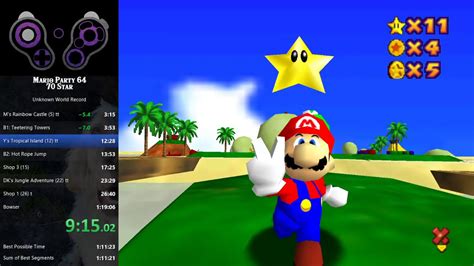 Mario Party 64 70 Star Speedrun In 1 15 31 Youtube