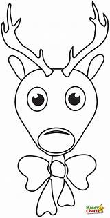 Reindeer Rudolph Coloring Red Pages Nosed Face Rudolf Christmas Head Print Cute Nose Printable Color Rednosed Drawing Kids Sheets Preschool sketch template