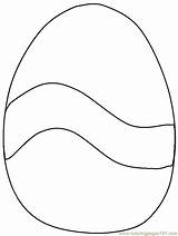Egg Coloring Easter Outline Popular sketch template