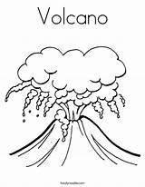 Coloring Volcano Pages Printable Popular sketch template