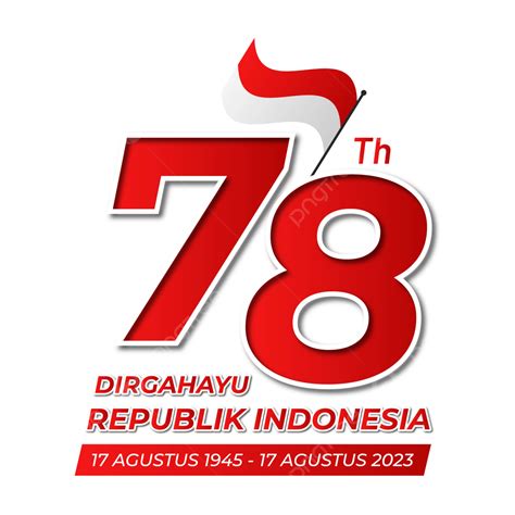 Hut Ri 78 Logo 17 Agustus Independence Day Indonesia 2023 Vector Hut