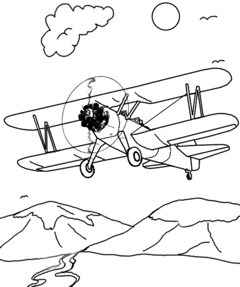 kids korner  coloring pages  time airplane