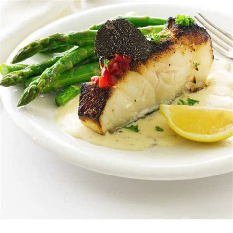 Baked Chilean Sea Bass With Black Truffle Beurre Blanc Savor The Best