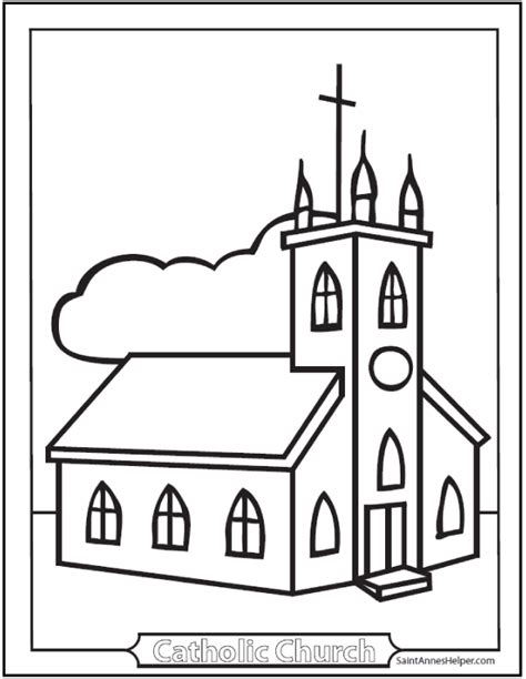 coloring page  preschool church  popular svg design