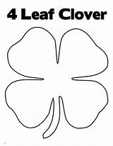 Coloring Leaf Clover Luck Good Four Printable Netart Pages Color Print sketch template