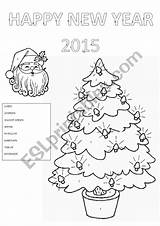 Year Card Worksheet Coloring Esl Preview sketch template