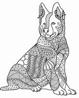 Mandala Dog Coloring Pages Adults Dane Great Printable Color Book Relax Colorings Getcolorings Getdrawings Colorin sketch template