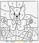 Color Number Coloring Bear Pages Teddy Crafts Printable Kids Preschool Hellokids Sheets sketch template