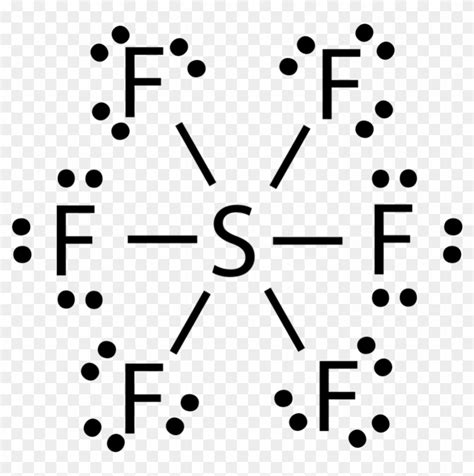 drawn molecule sf sf lewis dot structure  transparent png clipart images