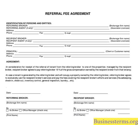 referral fee real estate definition   business terms