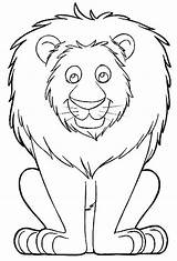Lion Coloring Pages Kids Head Cartoon Tiger Cute Face Easy Lamb Drawing Lions Roaring Printable Color Getcolorings Sea Getdrawings King sketch template