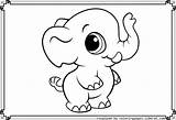 Elephant Coloring Cute Pages Baby Printable Ears Color Indian Kids Print Getcolorings Getdrawings Colorings sketch template