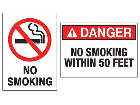 smoking signs  stock ulineca
