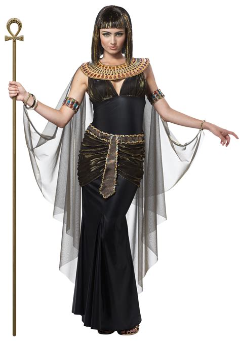 deluxe black cleopatra egyptian queen ladies fancy dress costume outfit