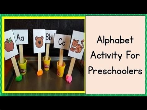 alphabet activity  preschoolers youtube