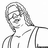 Coloring Wwe Hart Bret Pages Thecolor sketch template