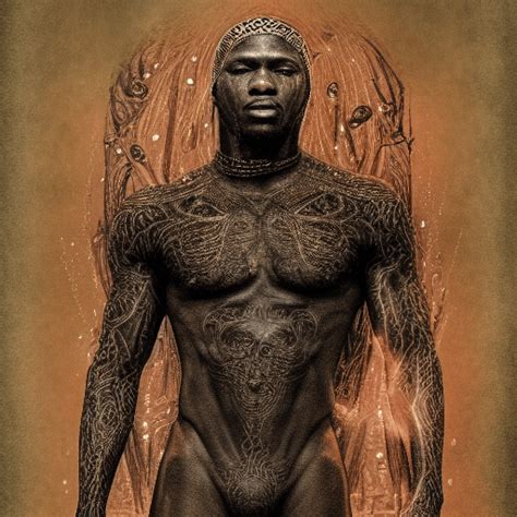 fantasy poster full body dark skin intricate detailed high definition