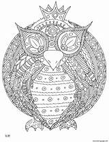 Coloring Pages Tribal Pattern Adults Owl Printable Color sketch template