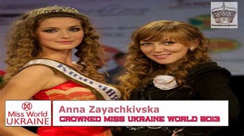 anna zayachkivska crowned miss ukraine world 2013 youtube