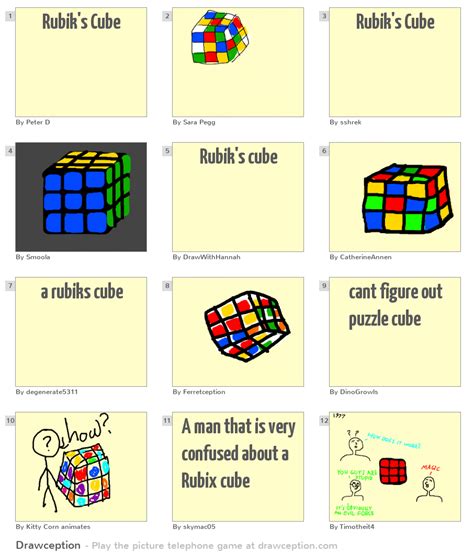rubiks cube drawception